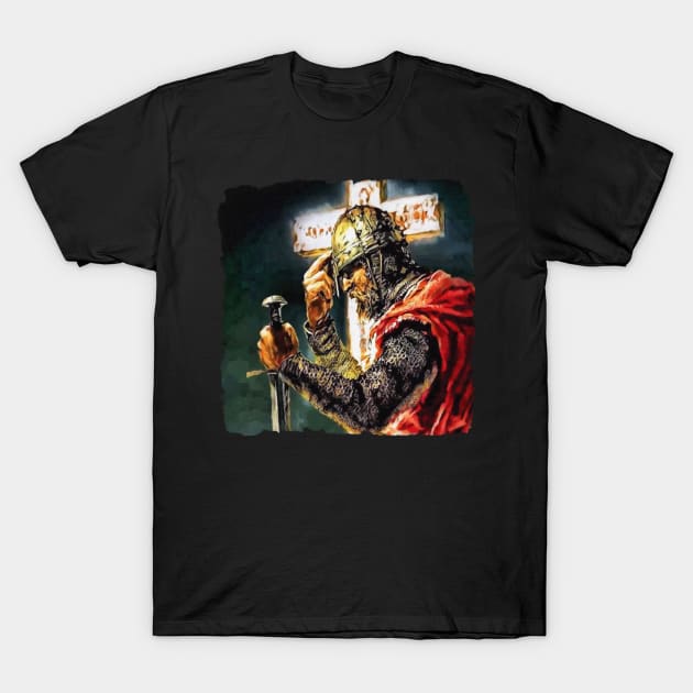 Crusader Painting Usyk Champion T-Shirt by Beltschazar